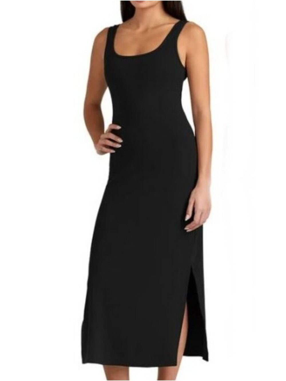 FRANK & OAK Large Ribbed Black Tank Dress NWOT